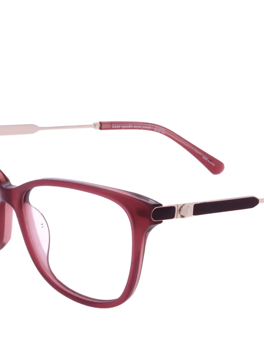 Kate Spade Bril met vierkant montuur Roze