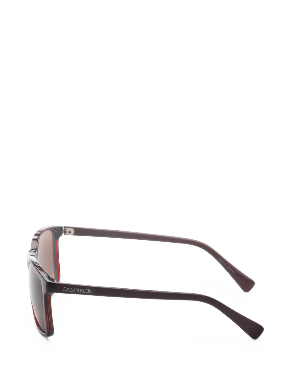 Calvin Klein Zonnebril met rechthoekig montuur Rood