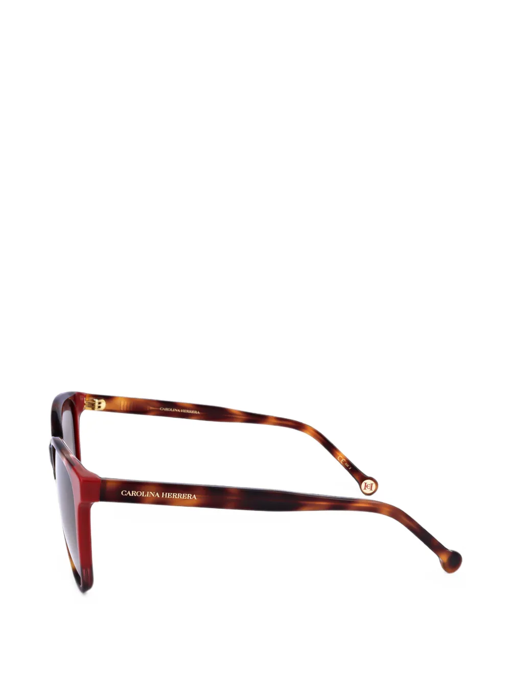 Carolina Herrera Tortoiseshell-effect Sunglasses in Brown, view 2