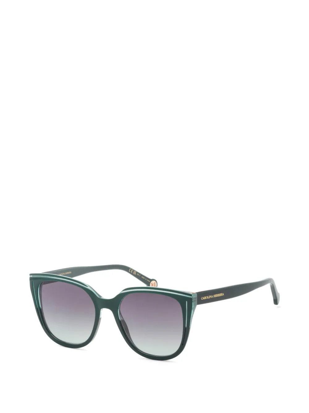 Carolina Herrera glitter-detail cat-eye sunglasses - Verde