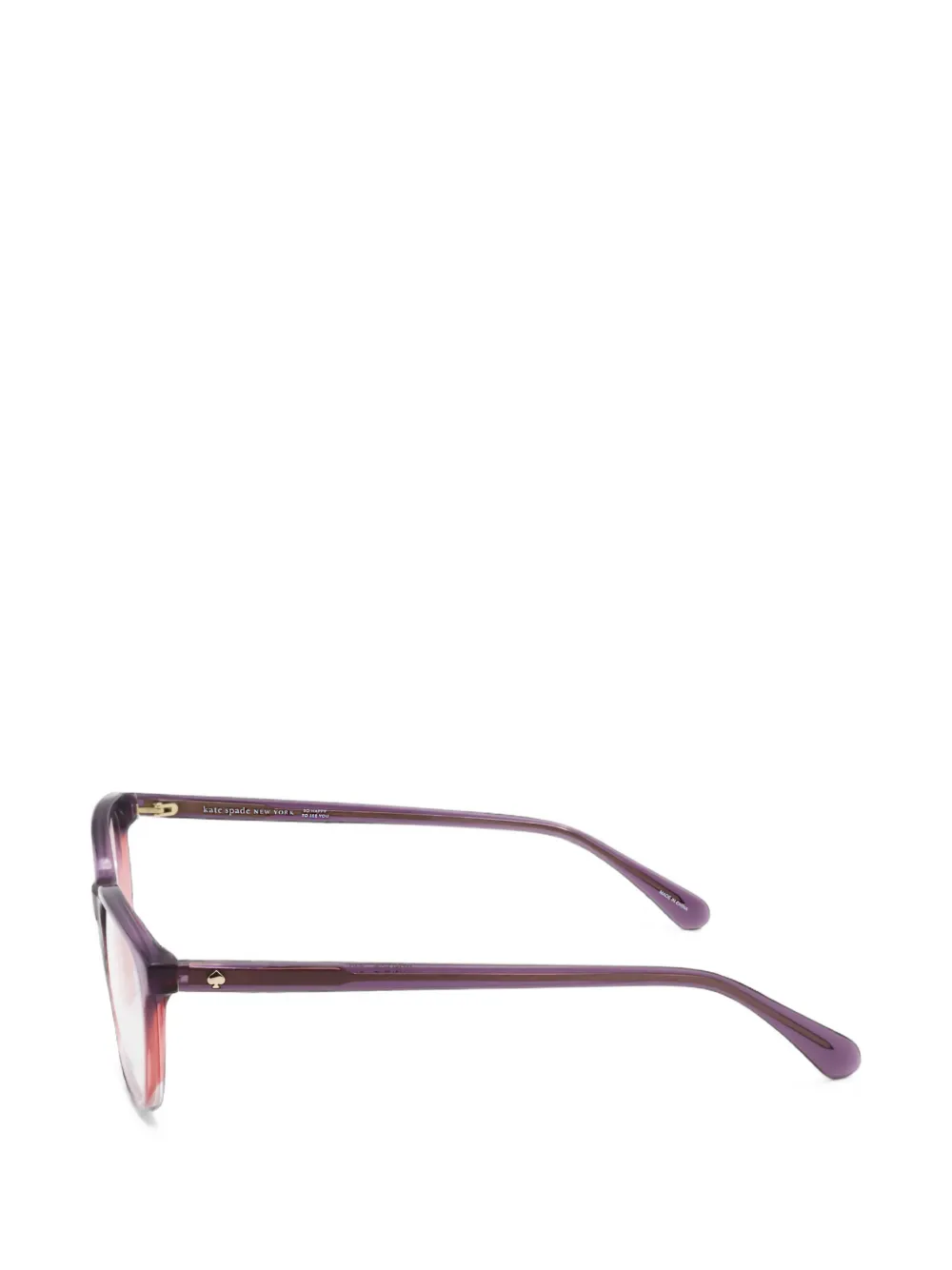 Kate Spade Haisley bril met geometrisch montuur en kleurverloop Paars