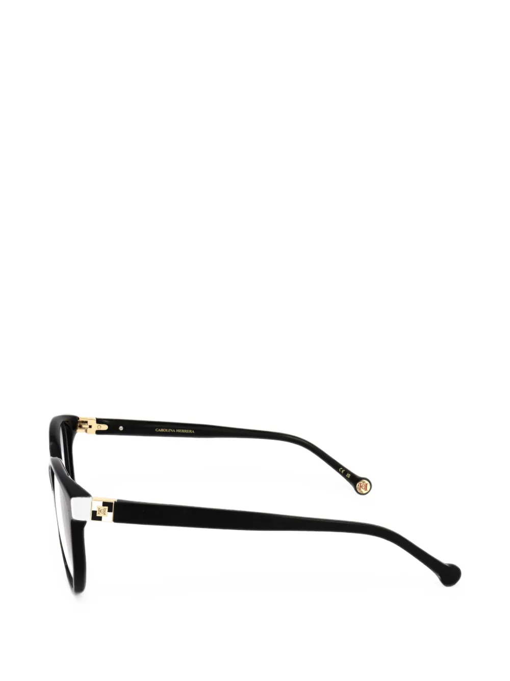 Carolina Herrera Bril met geometrisch montuur Zwart