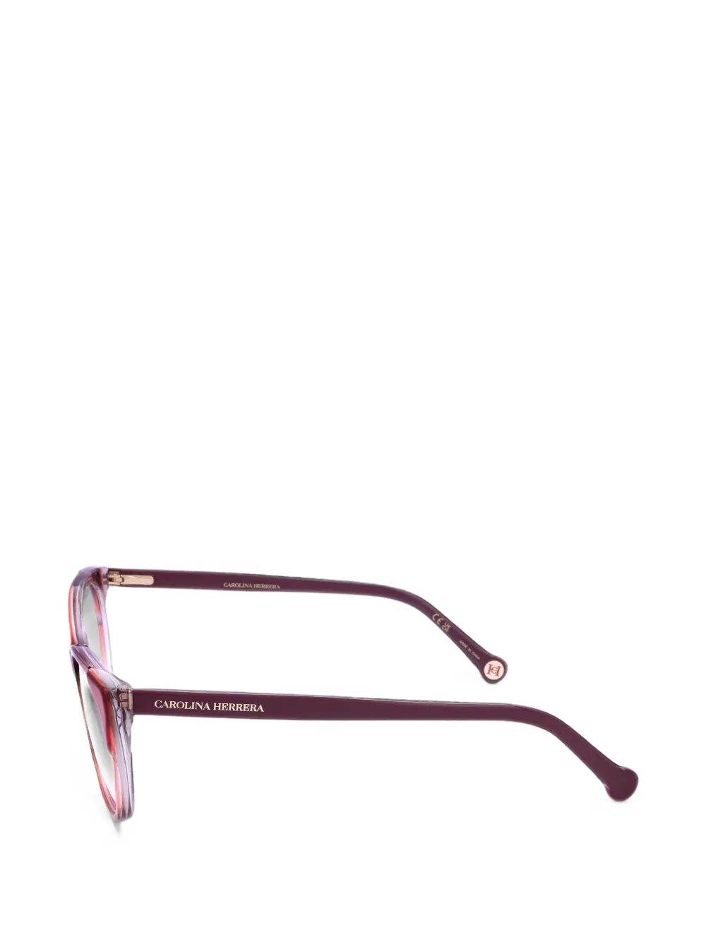 Carolina Herrera Bril met geometrisch montuur Roze