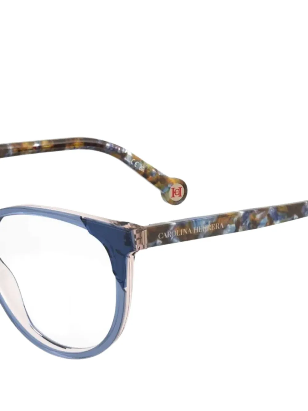 Carolina Herrera Bril met schildpadschild-effect Blauw