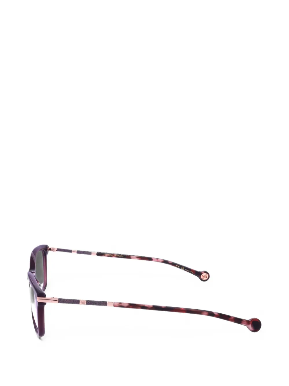 Carolina Herrera Bril met schildpadschild-effect Paars