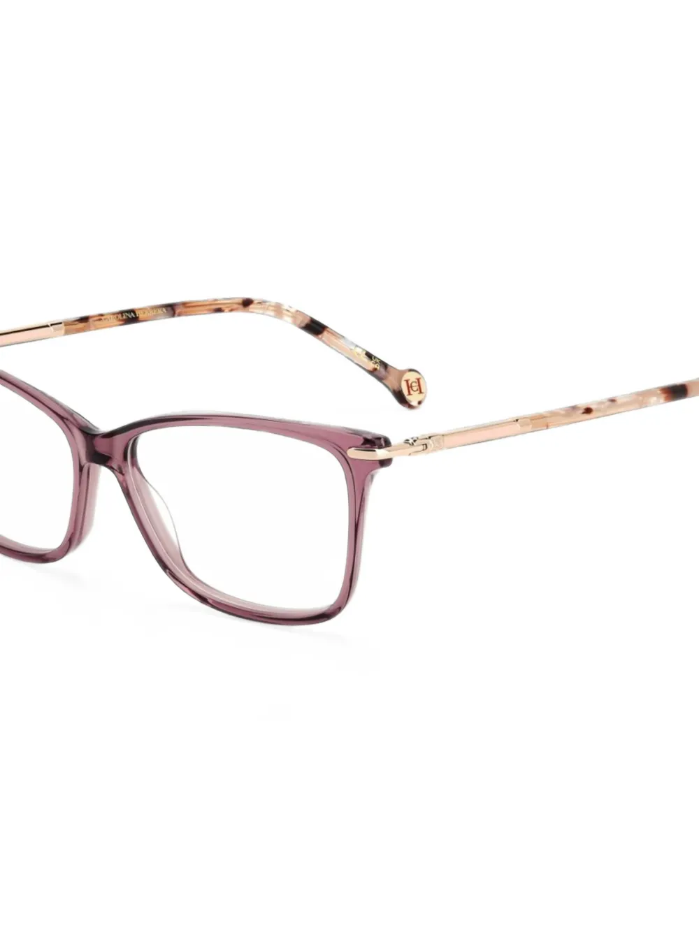 Carolina Herrera Bril met vierkant montuur Paars