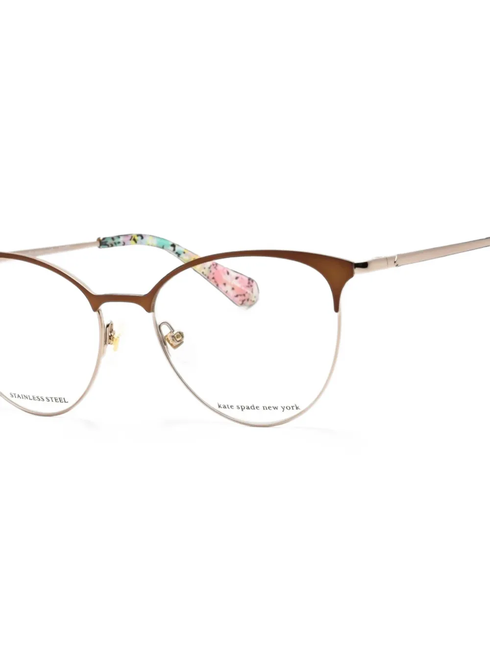 Kate Spade Izabel bril met browline montuur Goud