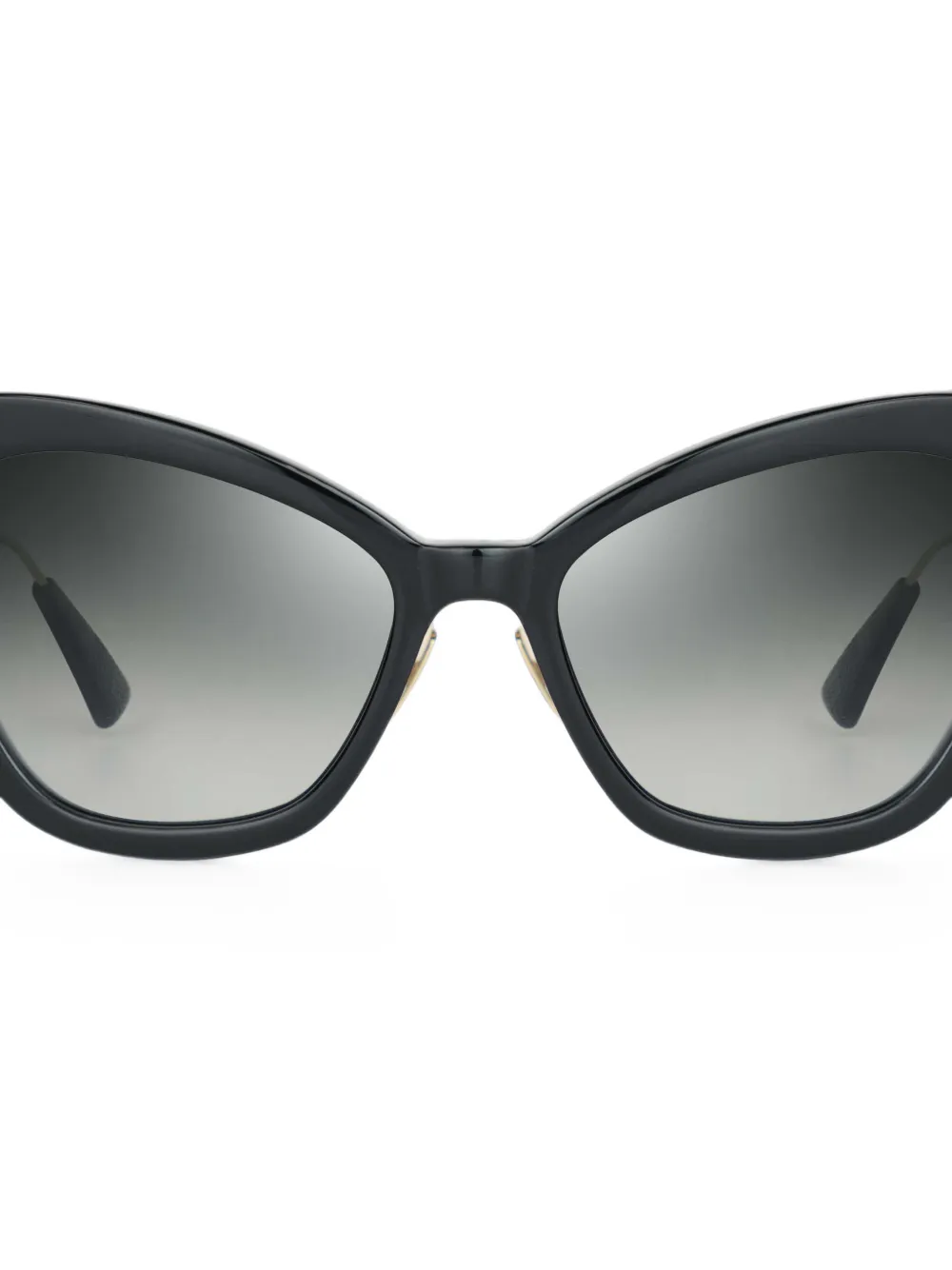 Bugatti cat-eye frame logo-plaque sunglasses Zwart