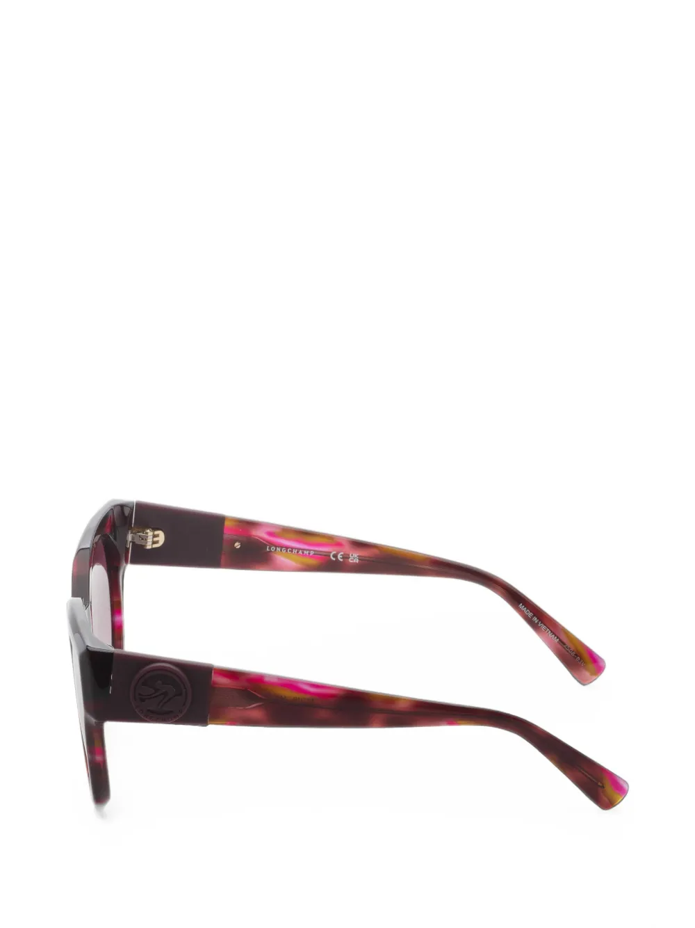 Longchamp Zonnebril met geometrisch montuur Paars
