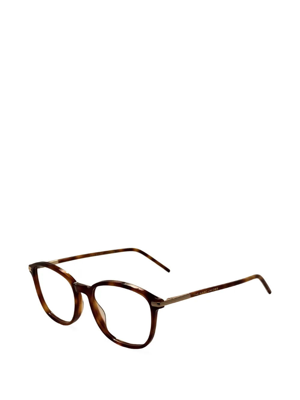 Marc Jacobs tortoiseshell-effect round-frame glasses - Marrone