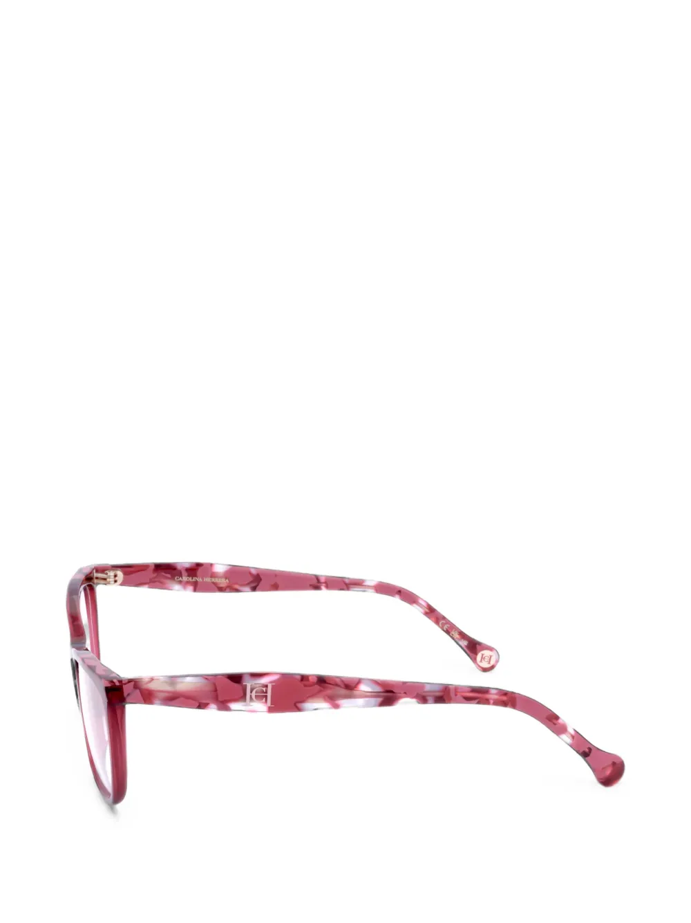 Carolina Herrera Bril met schildpadschild-effect Rood