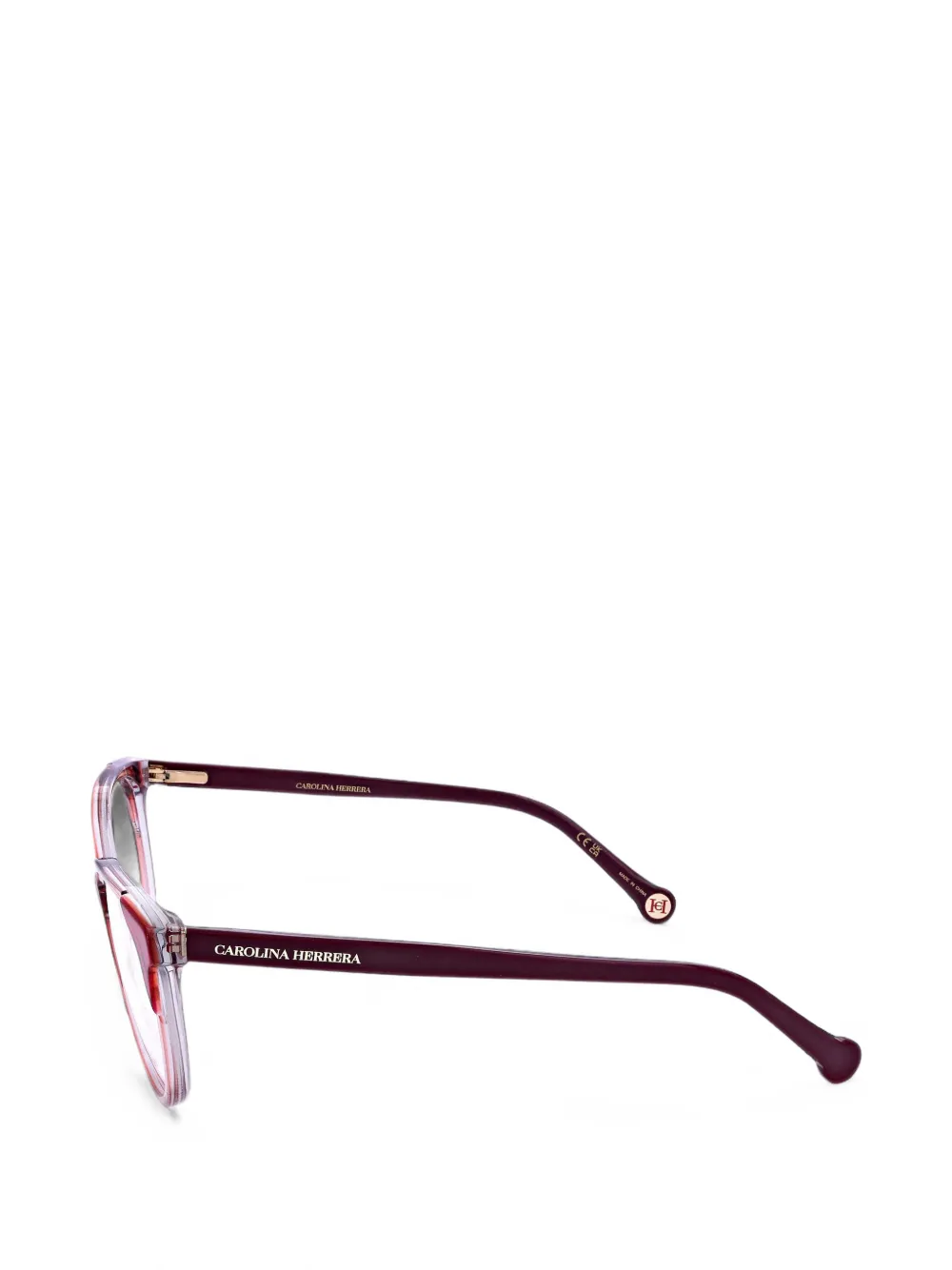 Carolina Herrera Bril met geometrisch montuur Roze