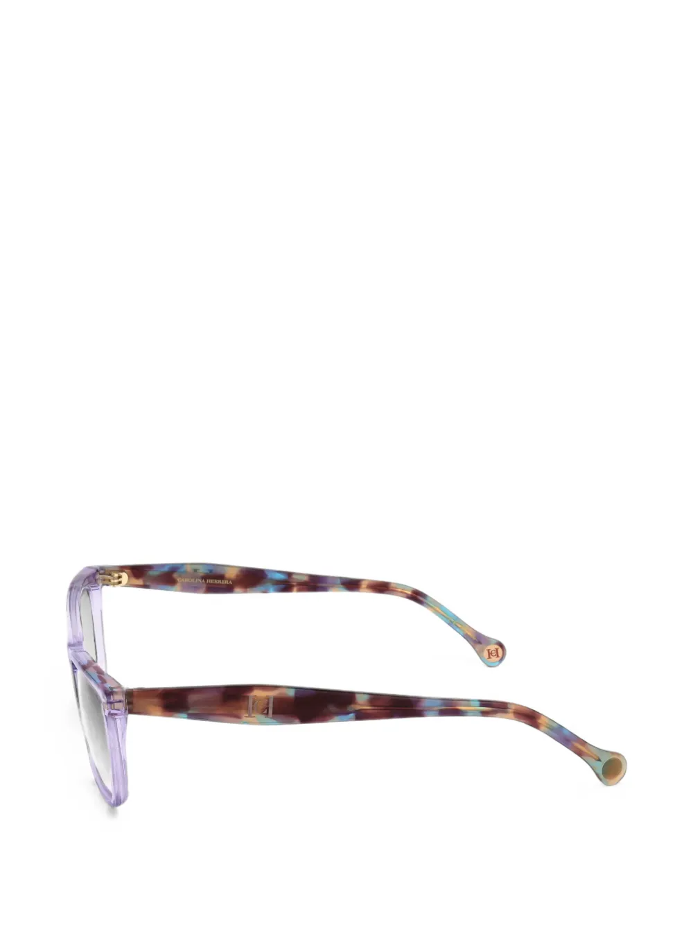 Carolina Herrera Bril met schildpadschild-effect Paars