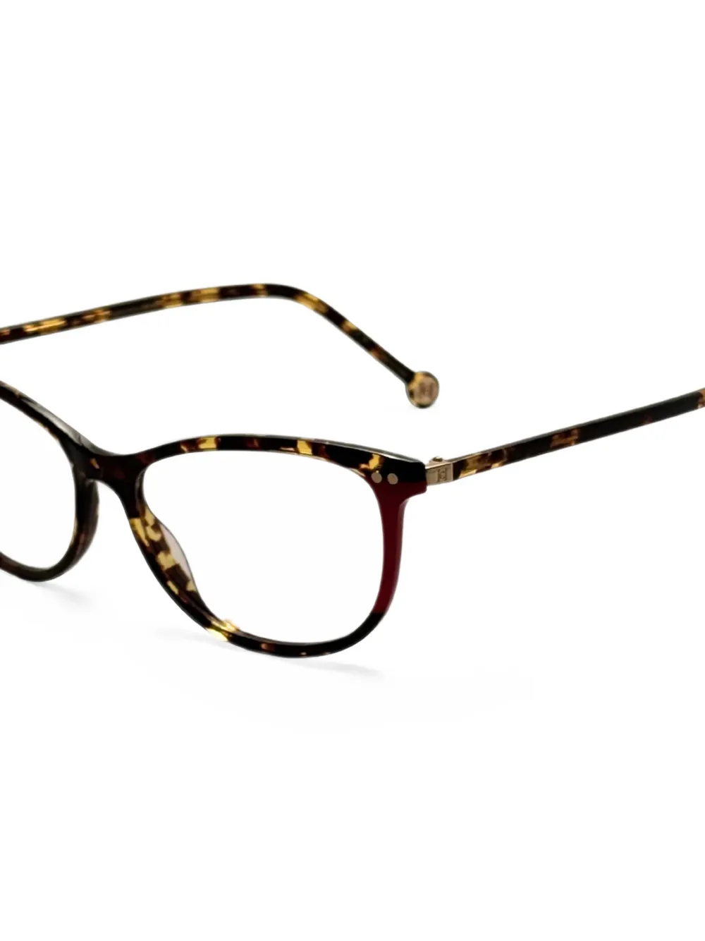 Carolina Herrera Bril met schildpadschild-effect Bruin