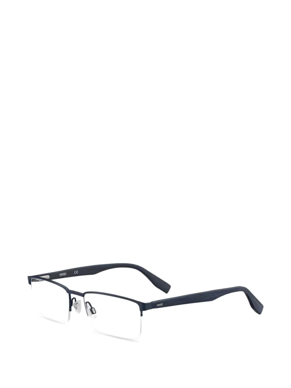BOSS matte wood-effect glasses