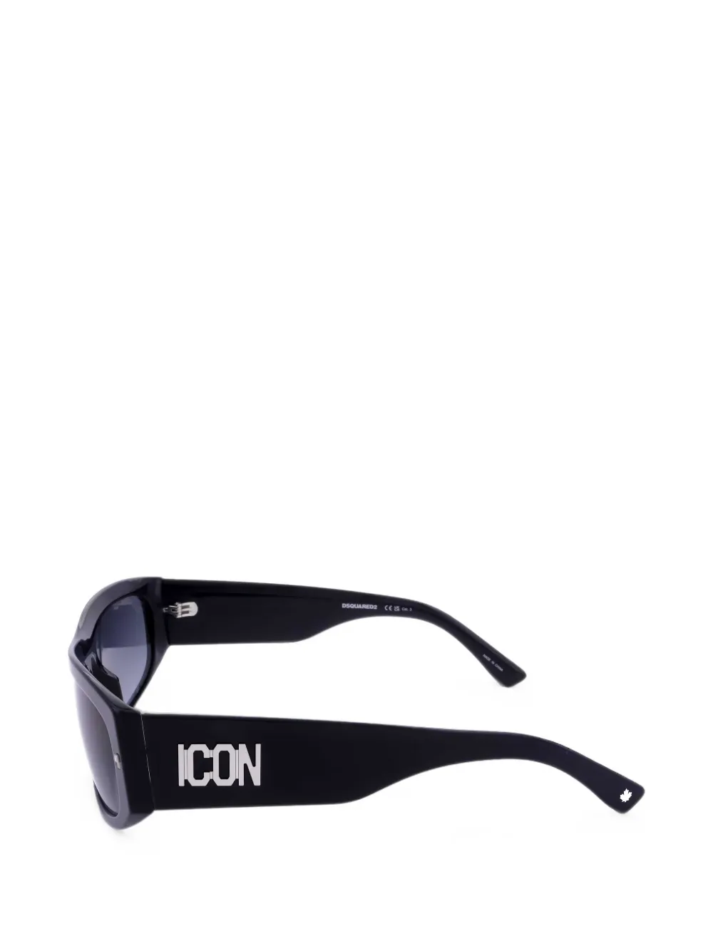 DSQUARED2 EYEWEAR Icon zonnebril met rechthoekig montuur Zwart