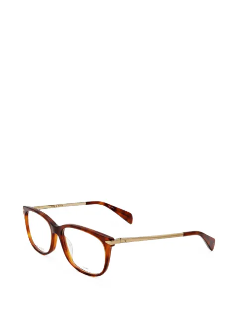 rag & bone tortoiseshell-effect rectangle-frame glasses