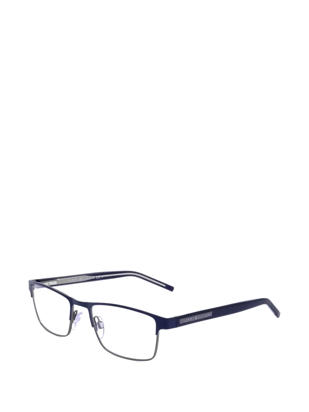 Tommy Hilfiger matte-finish rectangle-frame glasses - Blu
