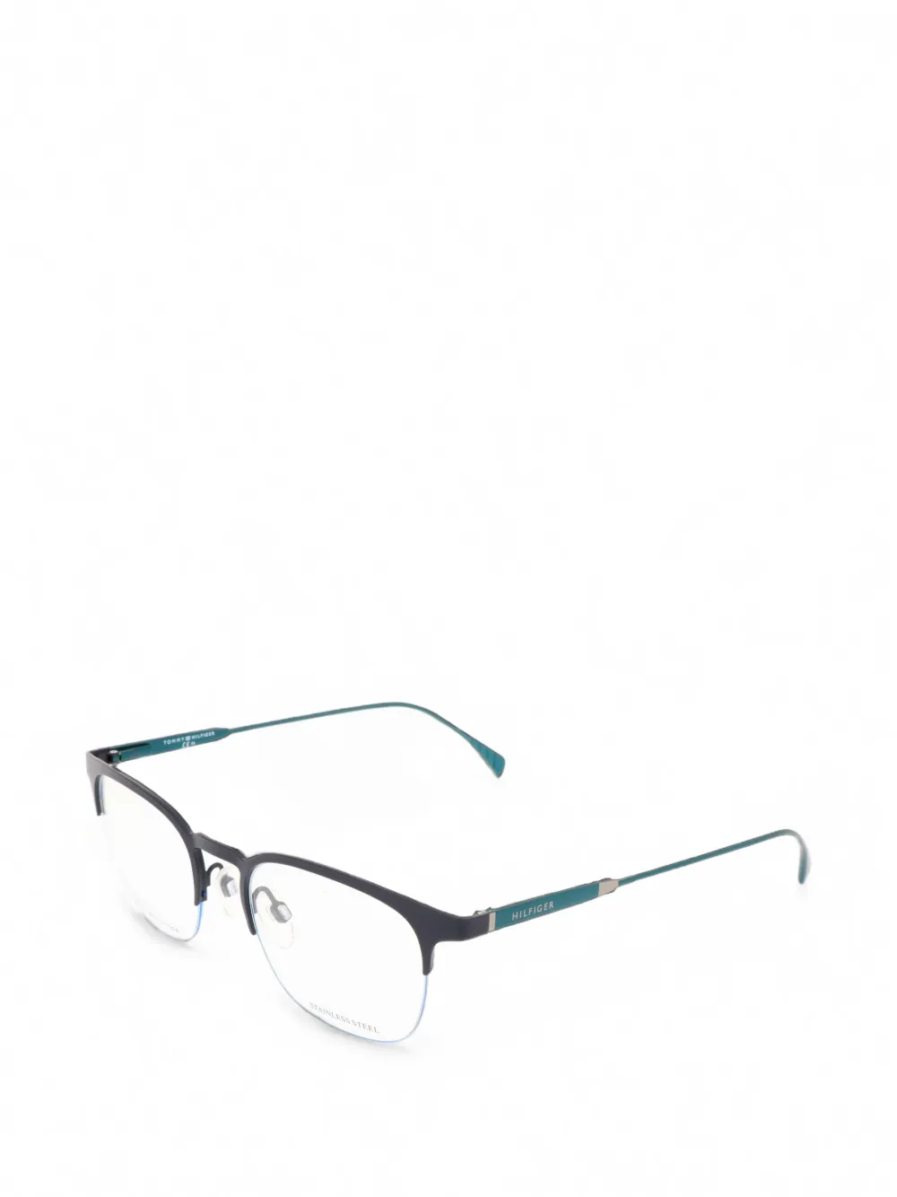 Tommy Hilfiger logo-detail rectangle-frame glasses - Nero