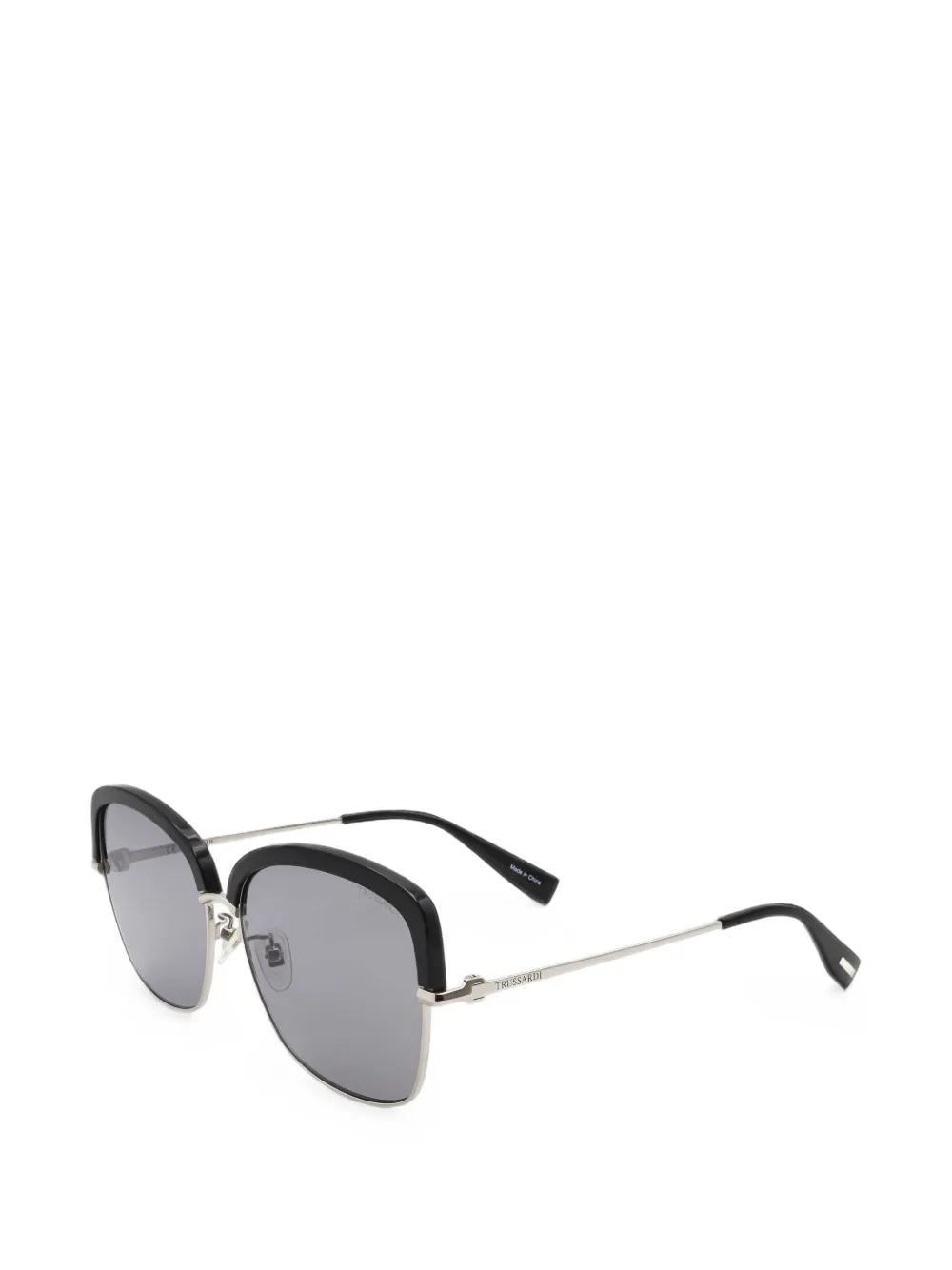 Trussardi geometric-frame sunglasses Zwart