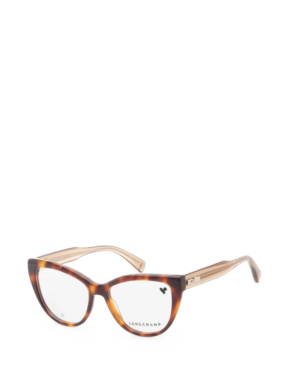 Longchamp tortoiseshell-effect cat-eye glasses - Marrone