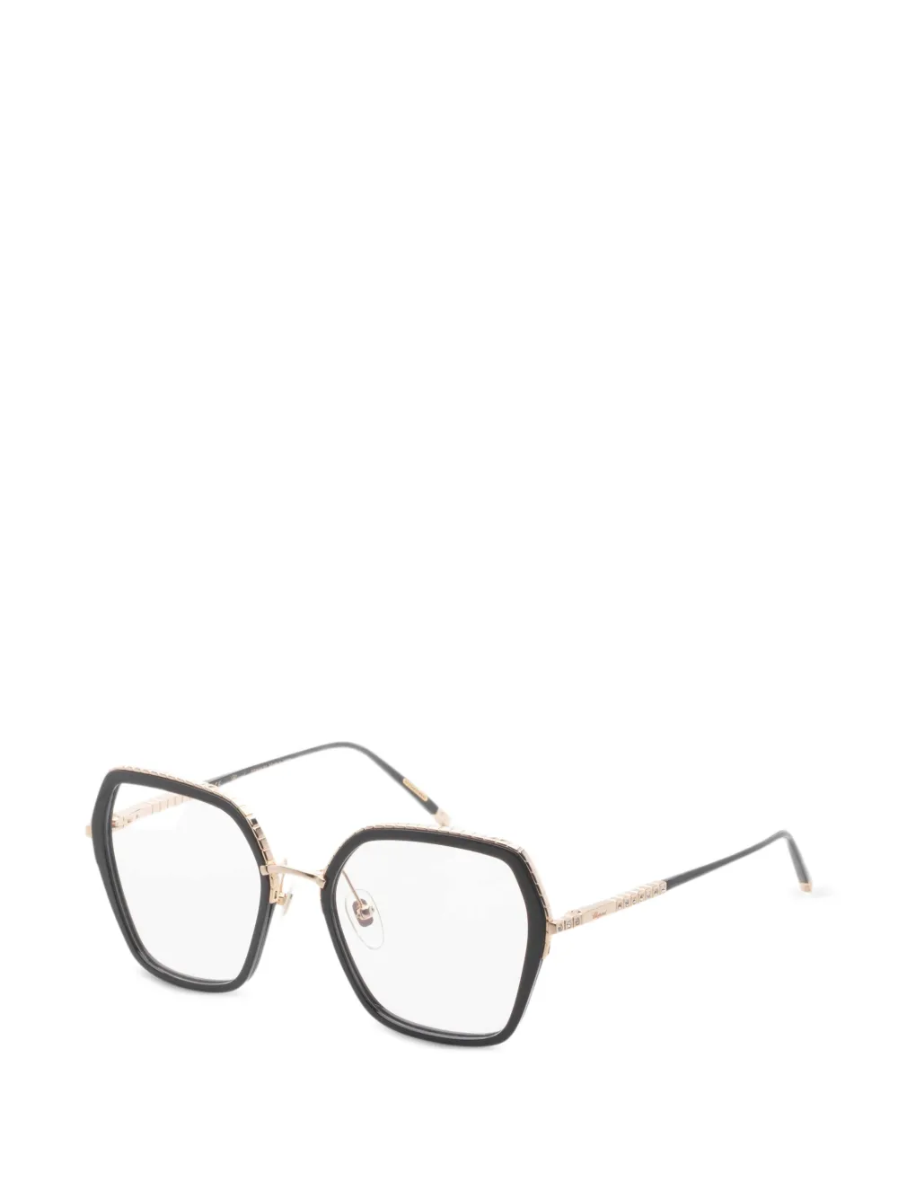 Chopard Eyewear crystal-embellished geometric-frame glasses