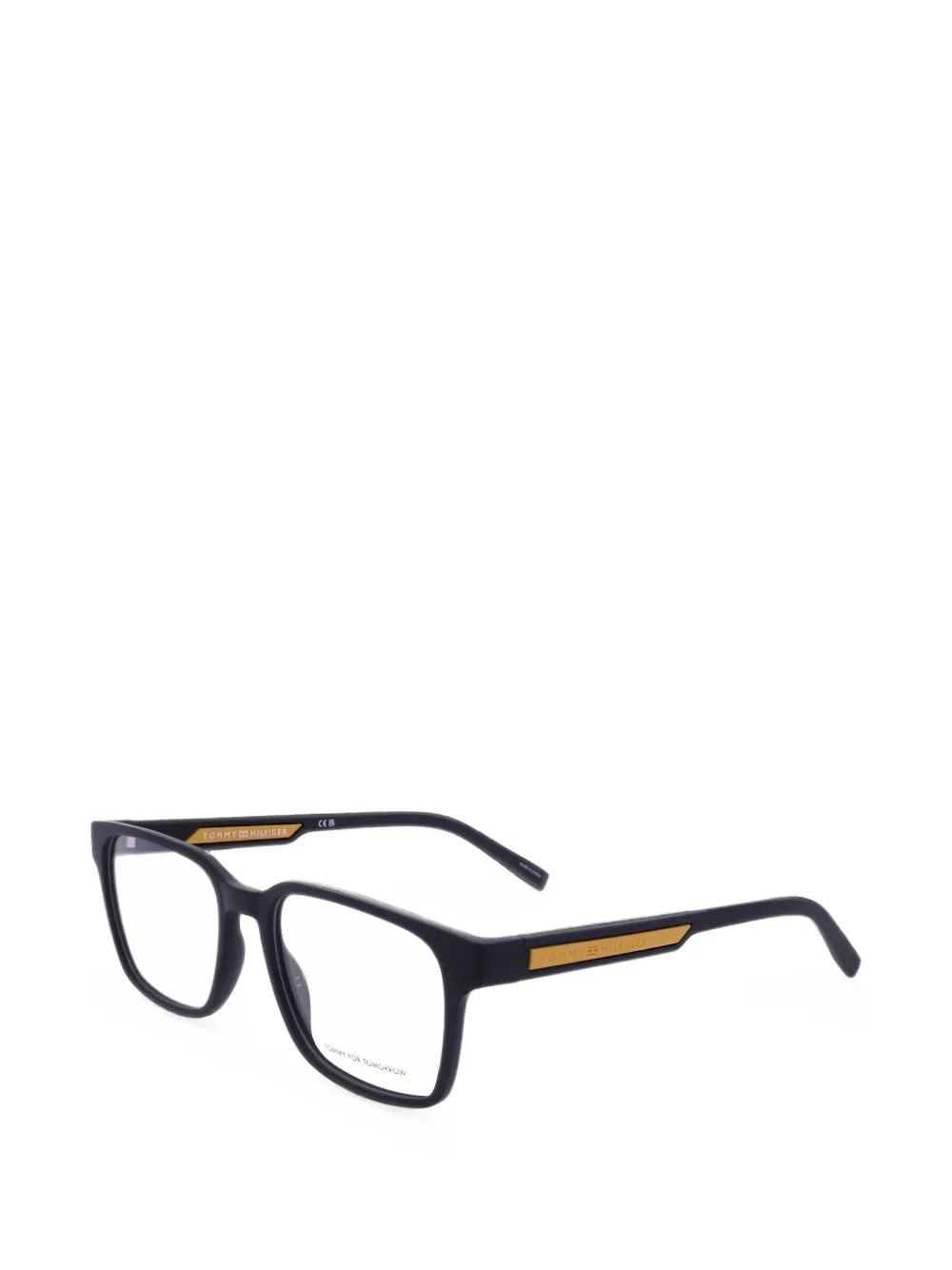 Tommy Hilfiger logo-plaque square-frame glasses - Nero
