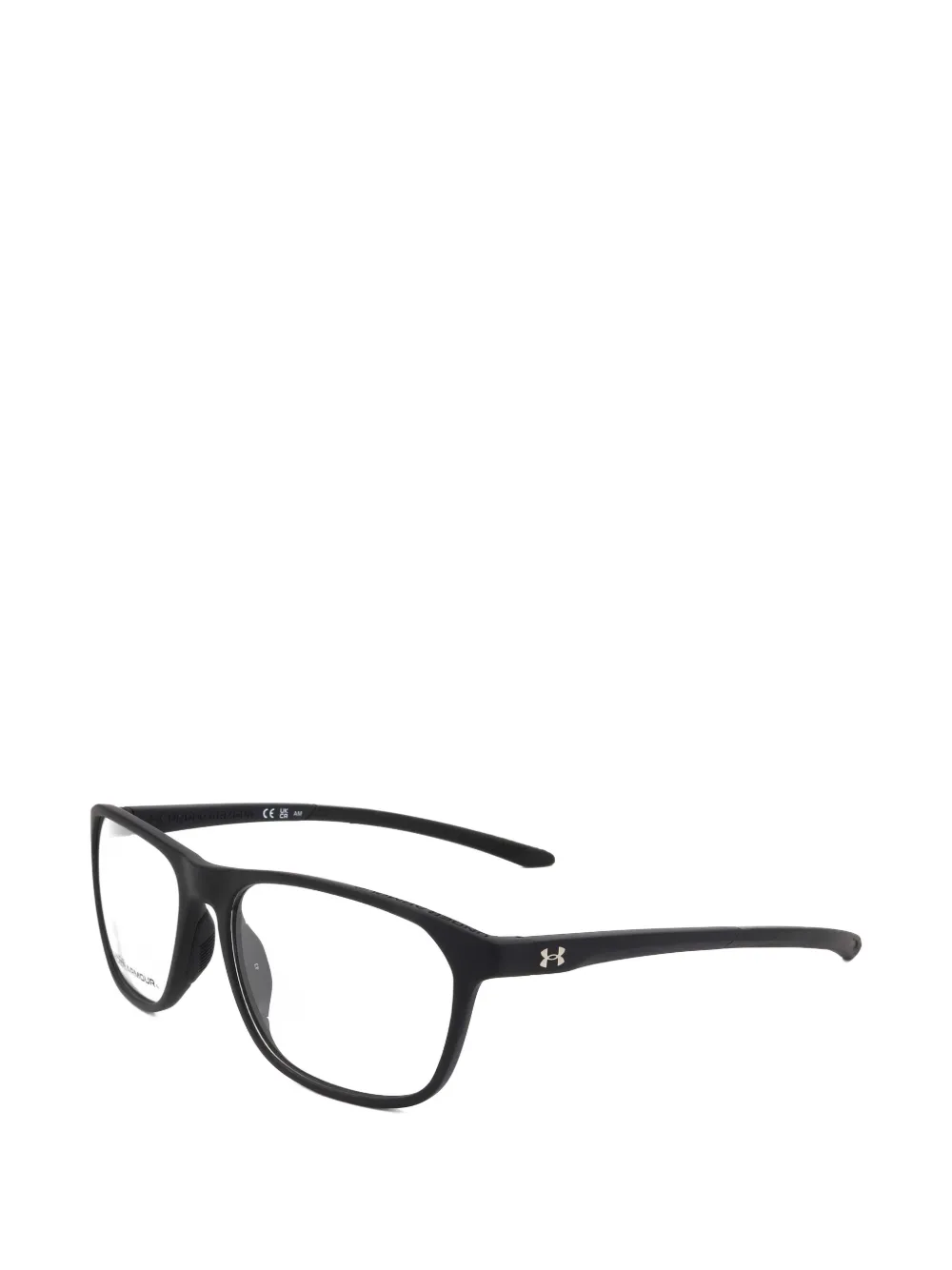 Under Armour matte-finish square-frame glasses Zwart