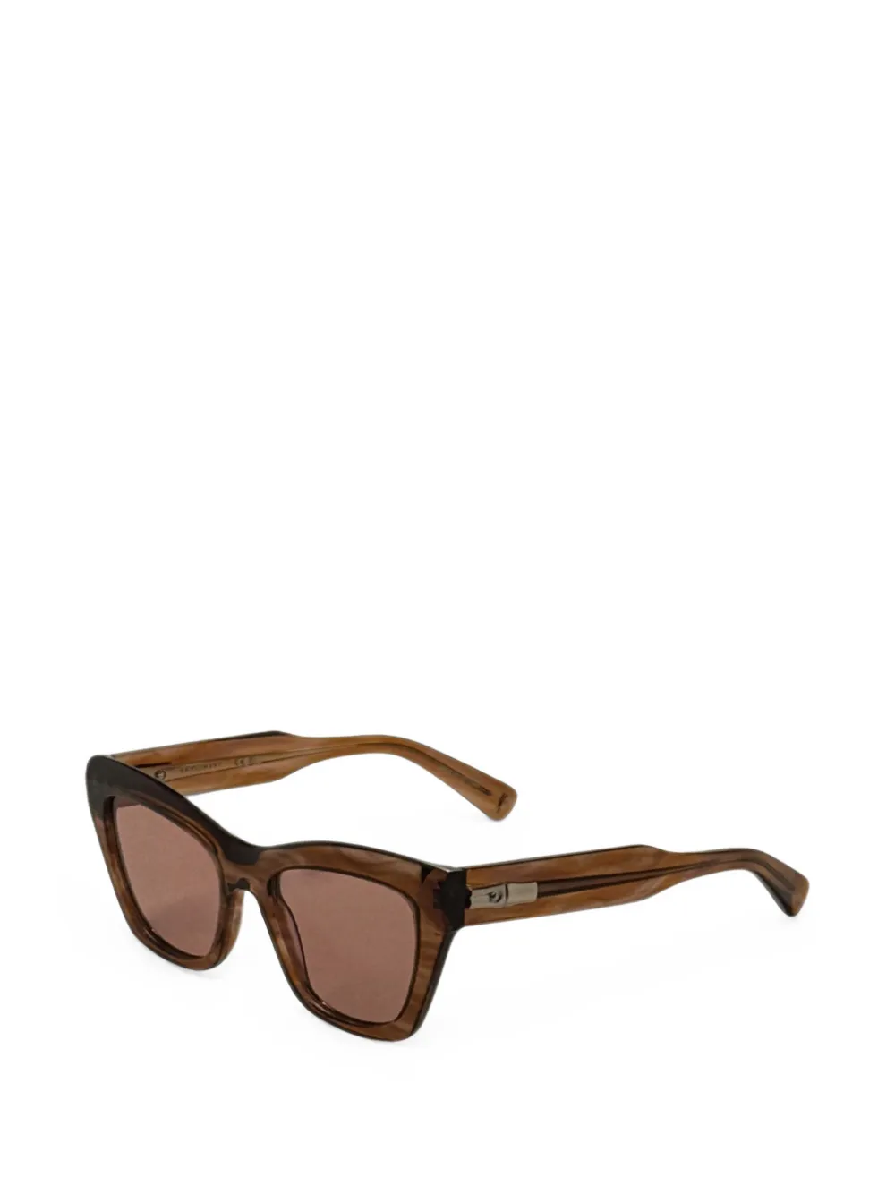 Longchamp tortoiseshell-effect cat-eye sunglasses - Marrone