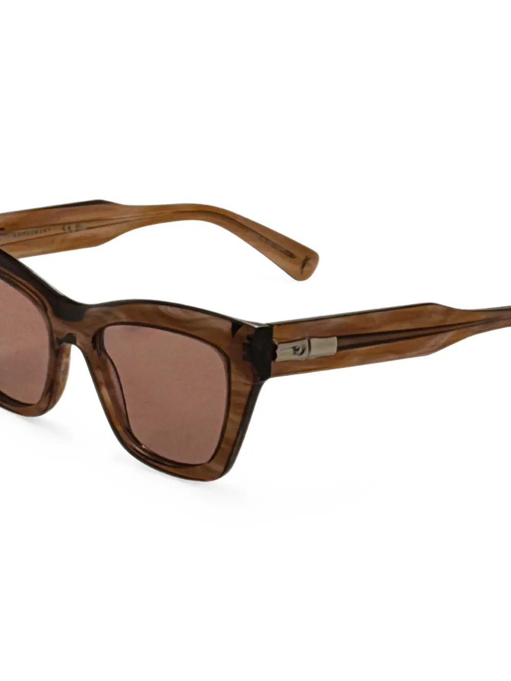 Longchamp Zonnebril met cat-eye montuur Bruin