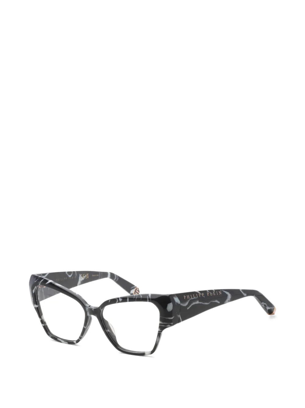Philipp Plein Eyewear marbled-effect cat-eye glasses