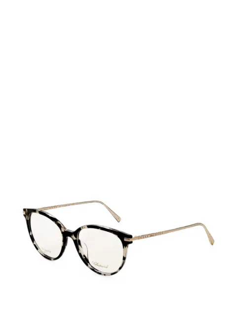 Chopard Eyewear tortoiseshell-effect round-frame glasses