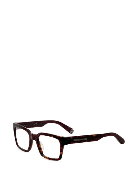 Philipp Plein tortoiseshell-effect rectangle-frame glasses