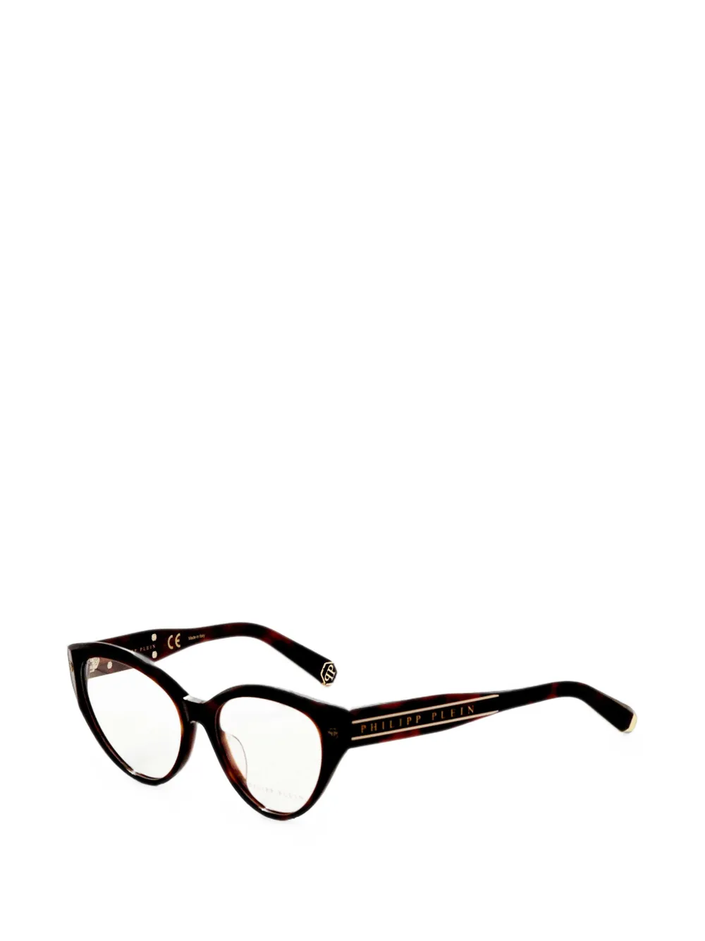 Philipp Plein Eyewear tortoiseshell-effect cat-eye glasses - Marrone
