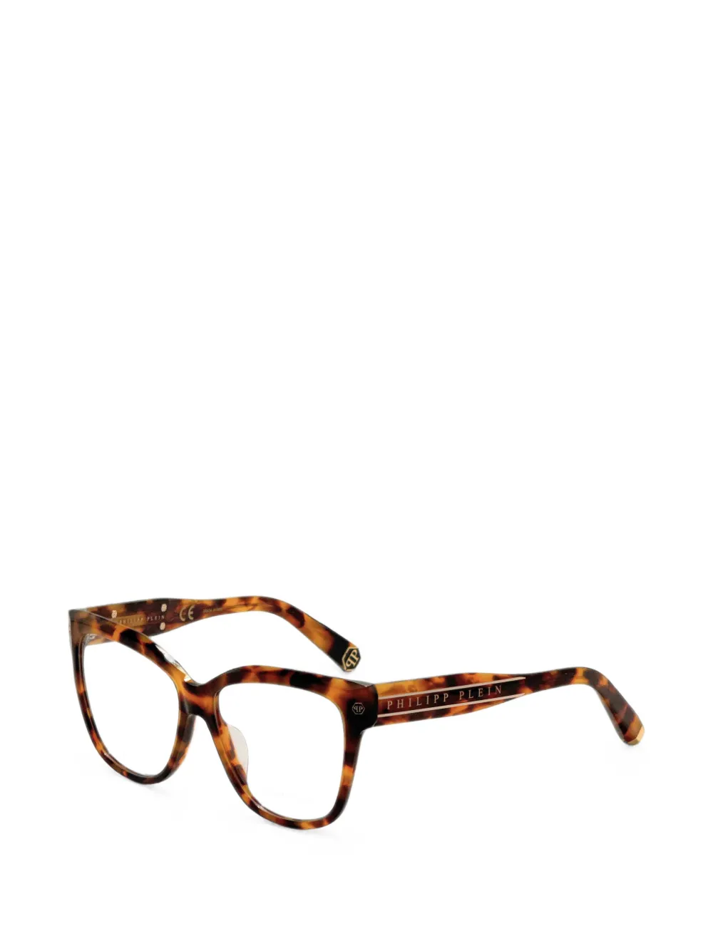 Philipp Plein Eyewear tortoiseshell-effect cat-eye glasses Bruin