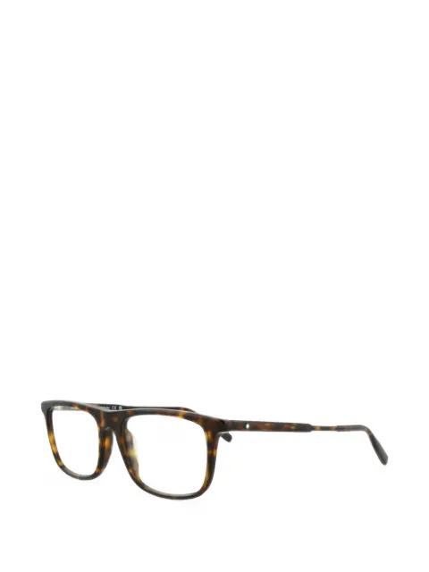 Montblanc tortoiseshell-effect rectangle-frame glasses