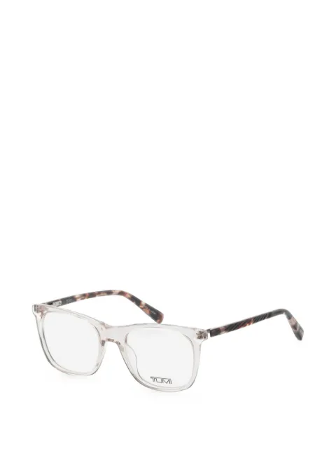 Tumi tortoiseshell-effect square-frame glasses