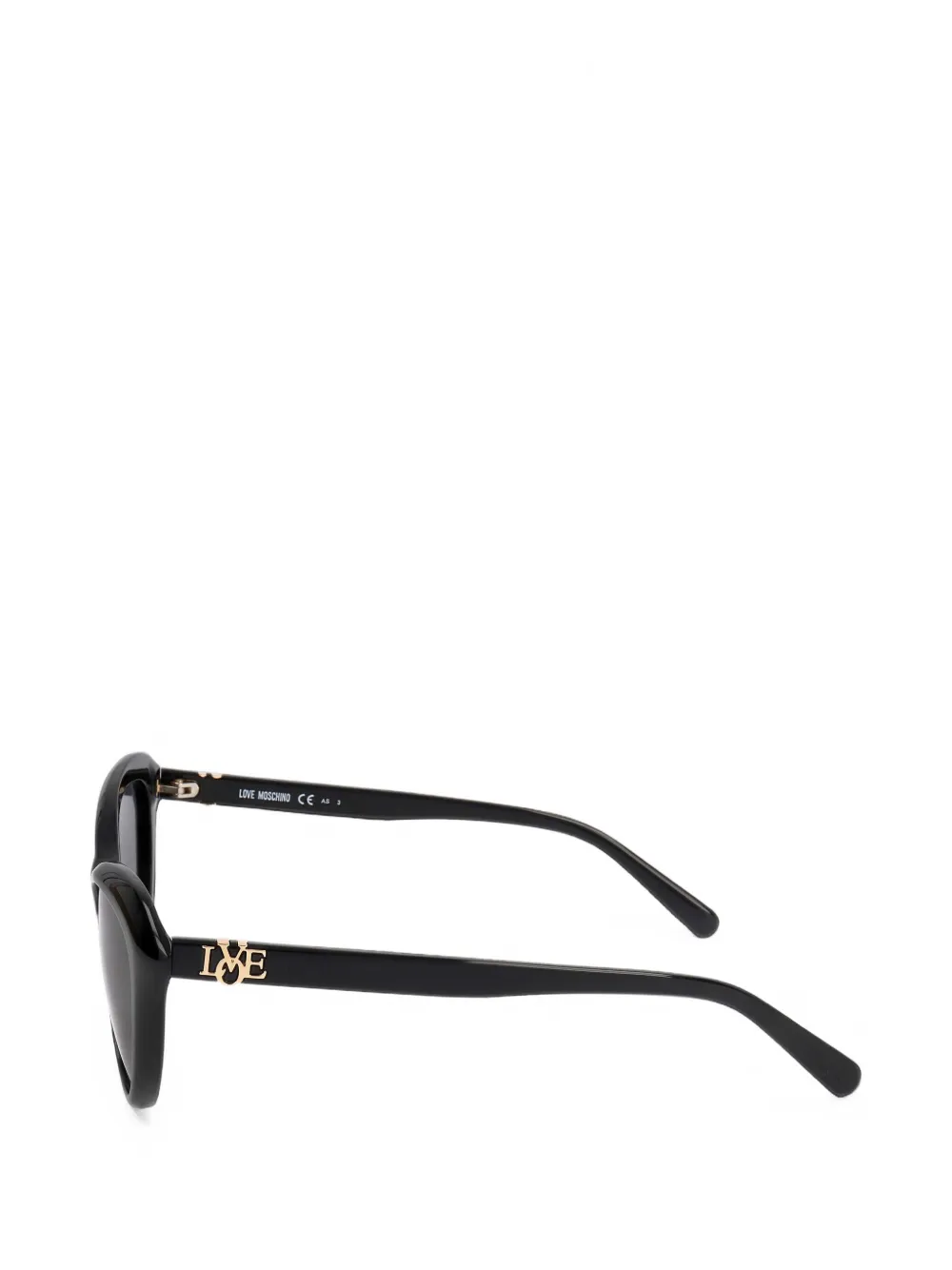 Moschino Eyewear Love zonnebril met cat-eye montuur Zwart