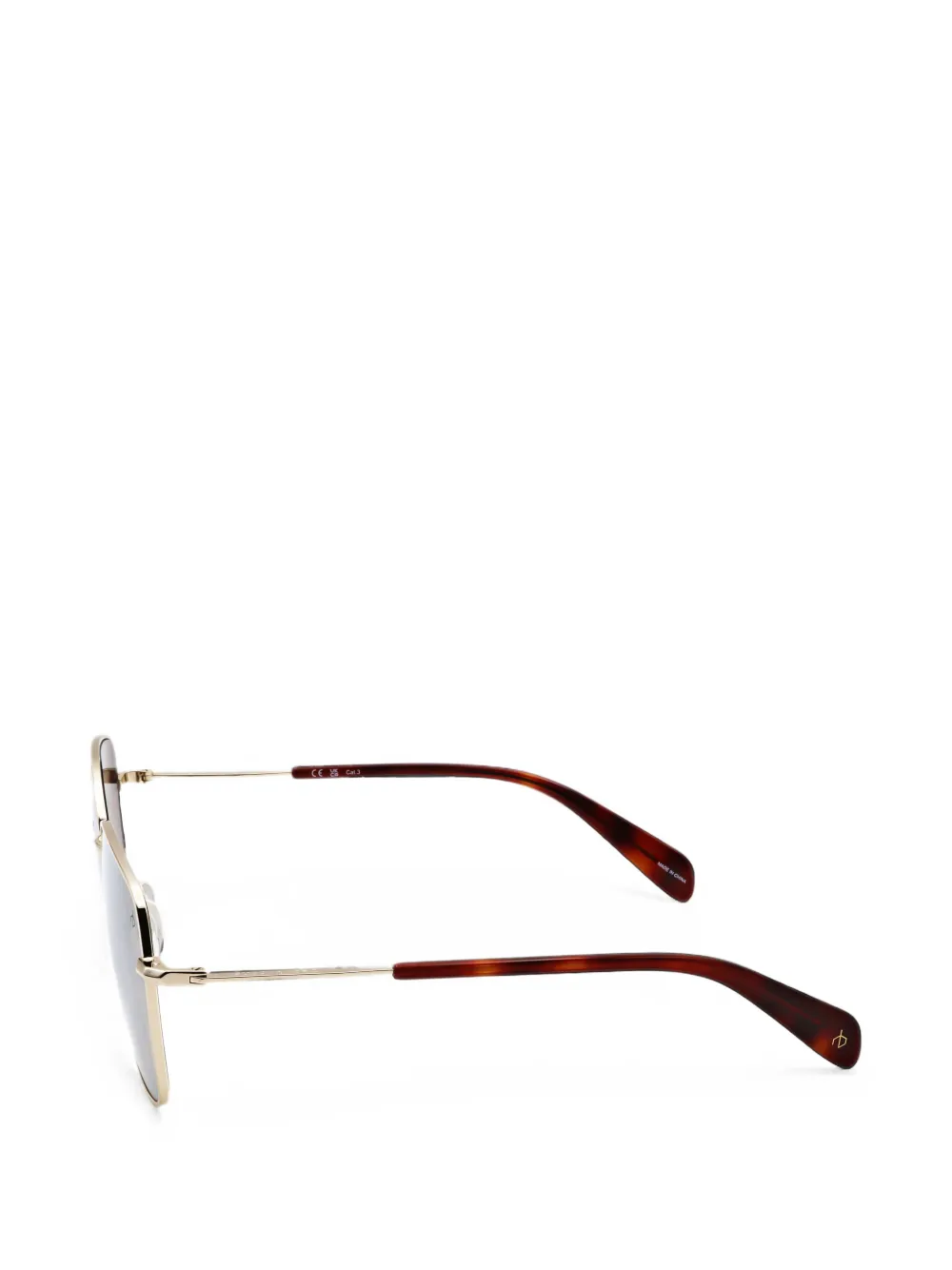 RAG & BONE EYEWEAR Zonnebril met geometrisch montuur Goud