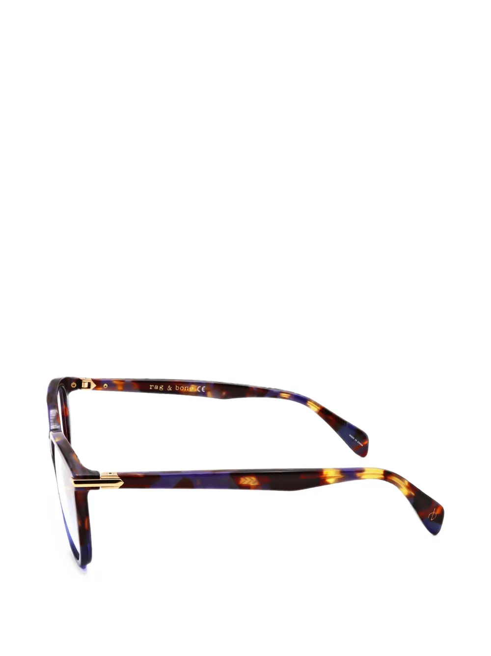 RAG & BONE EYEWEAR Bril met rond montuur Blauw