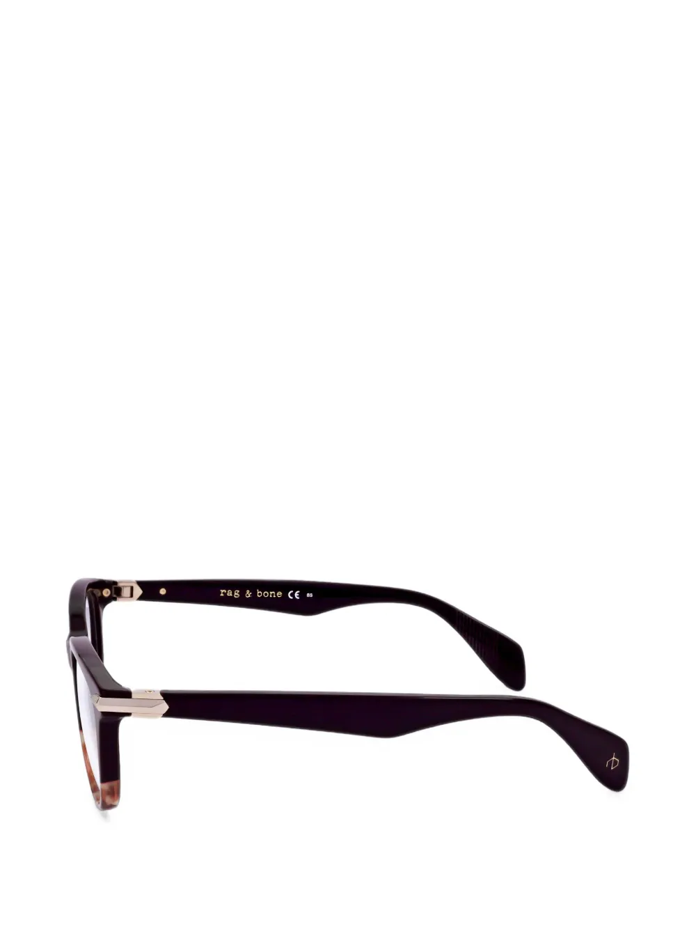 RAG & BONE EYEWEAR Bril met schildpadschild-design Zwart
