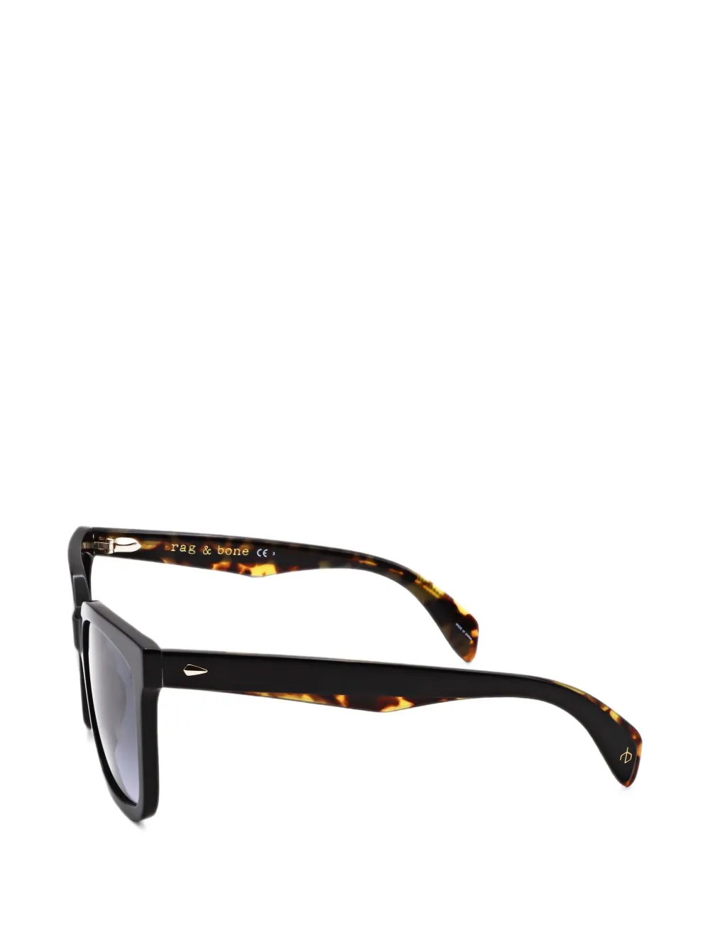 RAG & BONE EYEWEAR Zonnebril met vierkant montuur Zwart