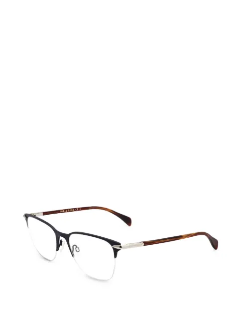 rag & bone lentes con media armazón geométrica