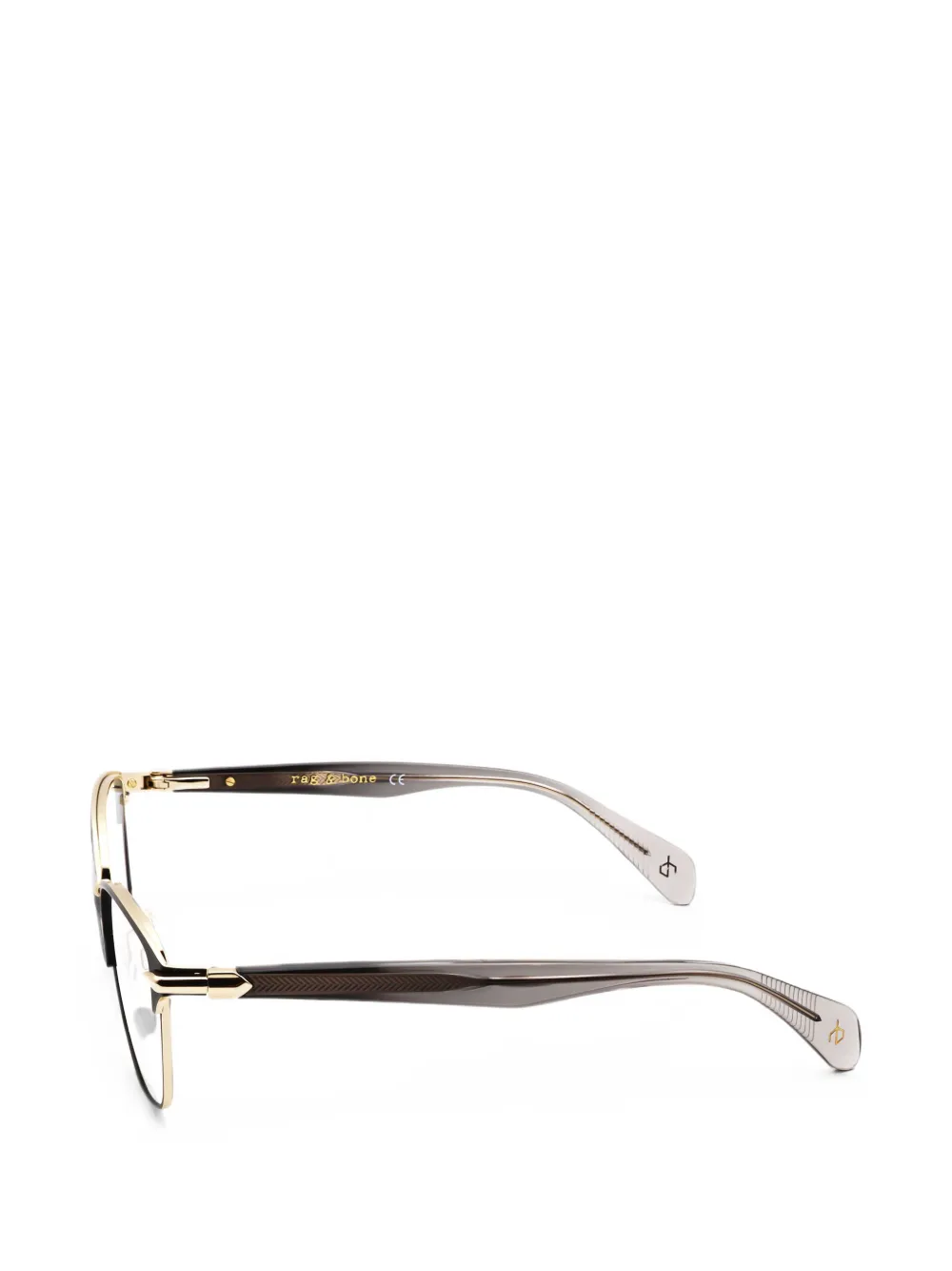 RAG & BONE EYEWEAR Bril met geometrisch montuur Zwart