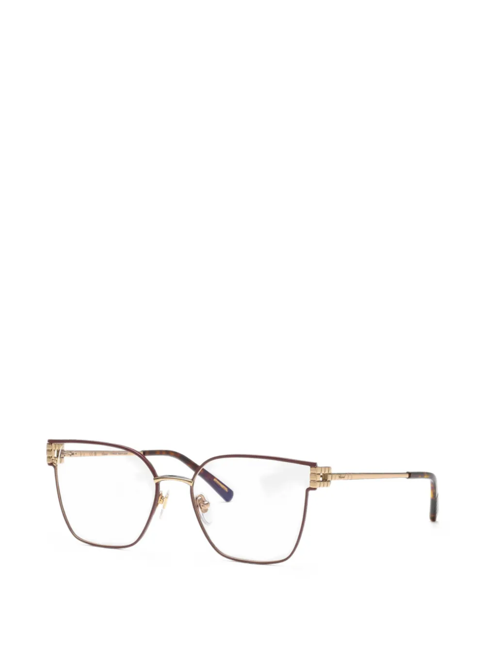 Chopard Geometric-frame Glasses In Brown