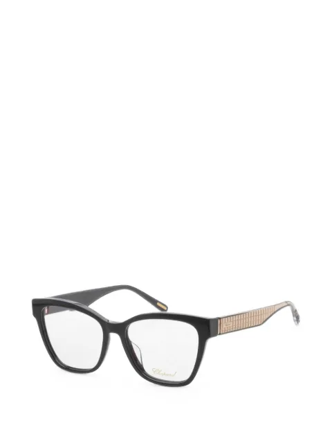 Chopard grid-pattern rectangle-frame glasses