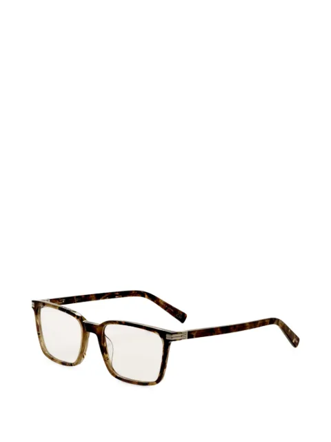 Tumi tortoiseshell-effect rectangle-frame glasses