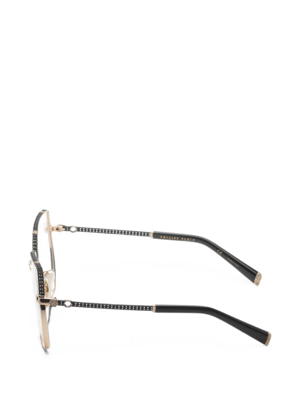 Philipp Plein Eyewear Bril met geometrisch montuur Zwart