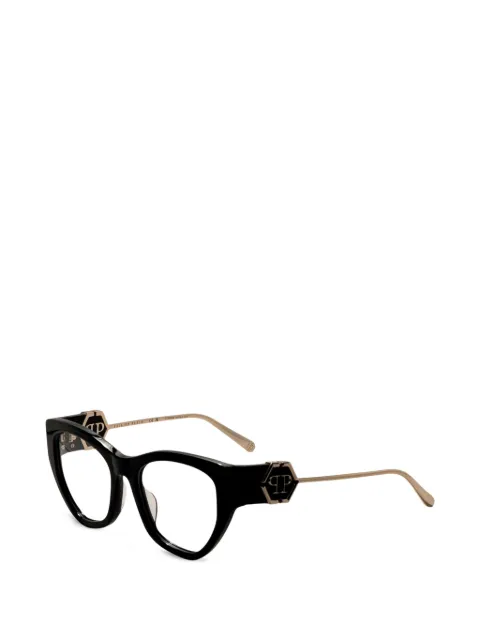 Philipp Plein Eyewear logo-plaque cat-eye glasses
