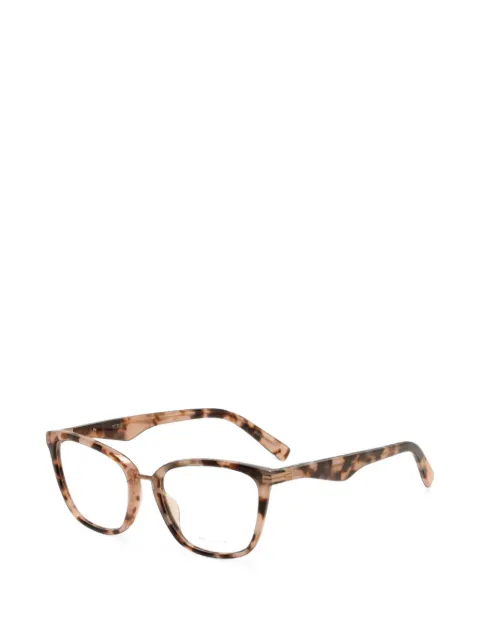 Tumi tortoiseshell-effect square-frame glasses